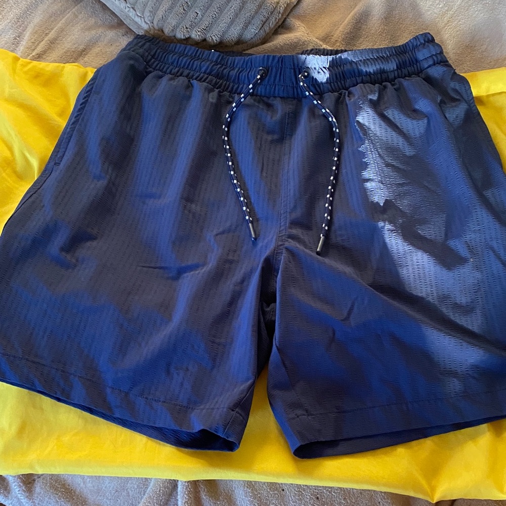 Navy Blue Athletic Swim Shorts  New